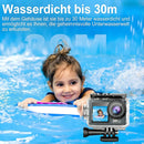 NL | 5K Action Camera 30MP mit WiFi / Wasserdicht bis 30 m mit Touchscreen / 170° Weitwinkel / 2.4G Fernbedienung & Zubehör-Kit