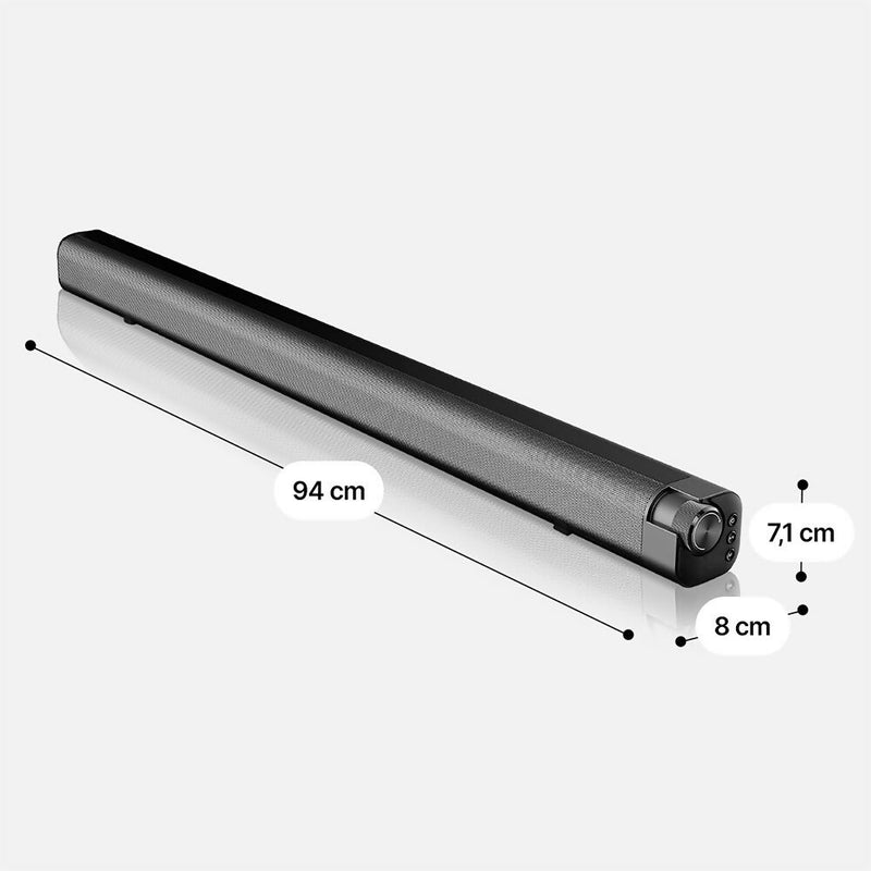 Soundbar per TV, PC, laptop e home cinema da 150 W / Connessioni multiple / Subwoofer e suono surround / Design elegante / 4 modalità di equalizzazione